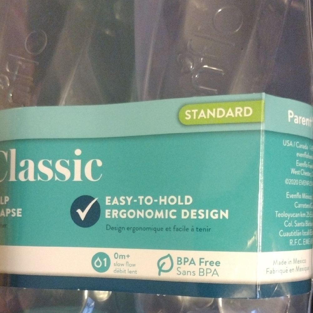Evenflo Classic Baby Bottles - Pink, Blue, Clear - Picture 2 of 7